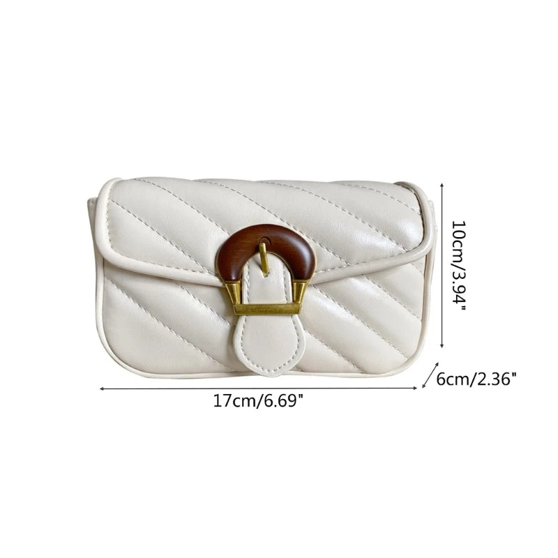 Women Small Shoulder Bag with Chain Strap PU Crossbody Bag Lady Quilted Satchels