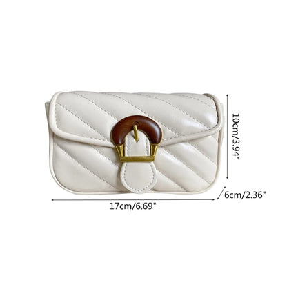 Women Small Shoulder Bag with Chain Strap PU Crossbody Bag Lady Quilted Satchels