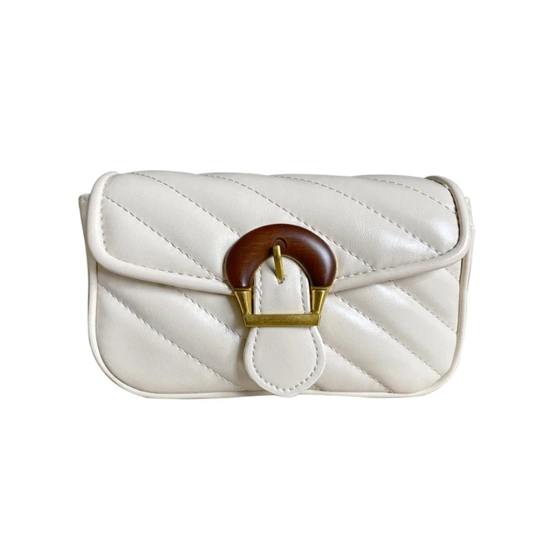 Women Small Shoulder Bag with Chain Strap PU Crossbody Bag Lady Quilted Satchels