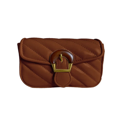 Women Small Shoulder Bag with Chain Strap PU Crossbody Bag Lady Quilted Satchels