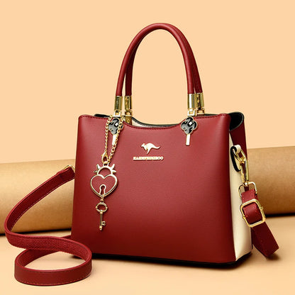 Women Soft Leather Handbag Luxury Designer 3 Layers Shoulder Crossbody Bags 2023 Ladies Large Capacity Female Messenger Tote Sac