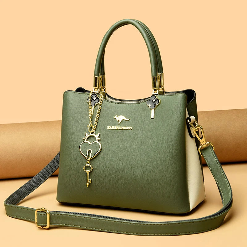 Women Soft Leather Handbag Luxury Designer 3 Layers Shoulder Crossbody Bags 2023 Ladies Large Capacity Female Messenger Tote Sac