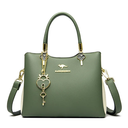 Women Soft Leather Handbag Luxury Designer 3 Layers Shoulder Crossbody Bags 2023 Ladies Large Capacity Female Messenger Tote Sac