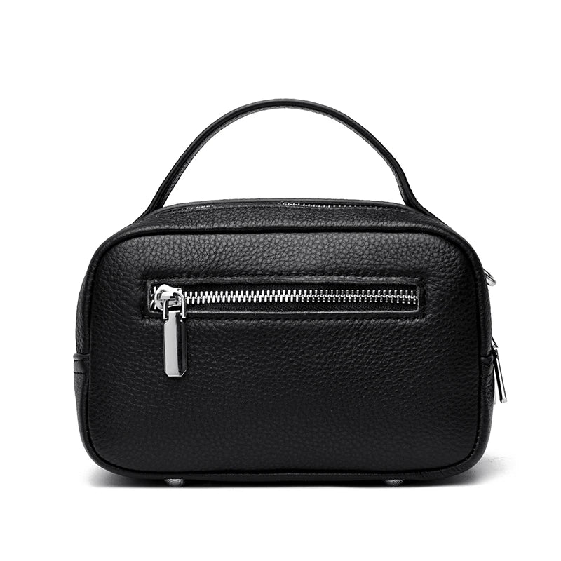 Women Solid Color Cow Leather Bags 100% Genuine Leather Small Shoulder Crossbody Bag Female Luxury Design Purse and Handbags Sac