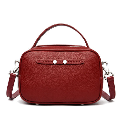 Women Solid Color Cow Leather Bags 100% Genuine Leather Small Shoulder Crossbody Bag Female Luxury Design Purse and Handbags Sac