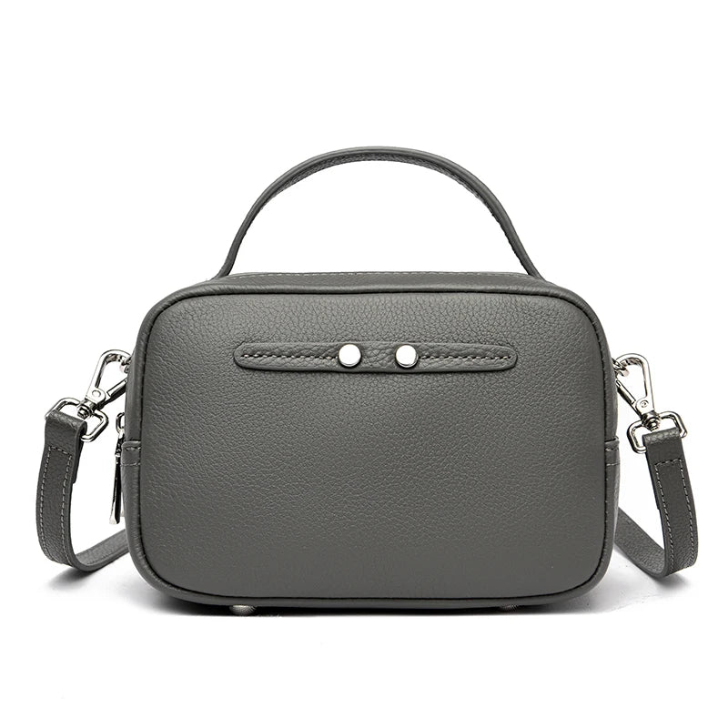 Women Solid Color Cow Leather Bags 100% Genuine Leather Small Shoulder Crossbody Bag Female Luxury Design Purse and Handbags Sac