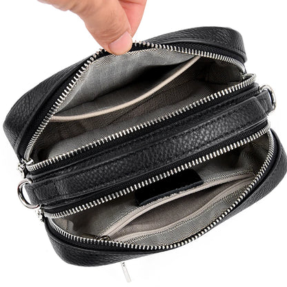 Women Solid Color Cow Leather Bags 100% Genuine Leather Small Shoulder Crossbody Bag Female Luxury Design Purse and Handbags Sac