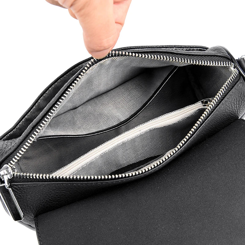 Women Solid Genuine Leather Shoulder Crossbody Bag High Quality Cow Leather Ladies Handbag 2023 Luxury Female Messenger Tote Sac