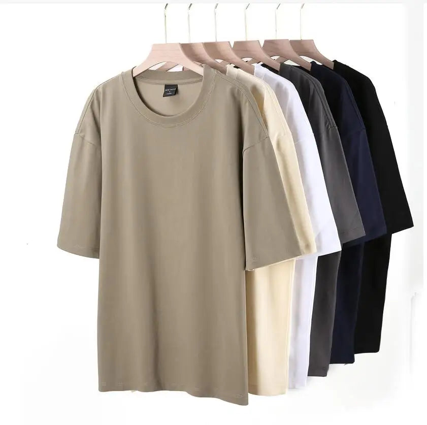 Women Solid color short sleeved loose t-shirt 4 6 8