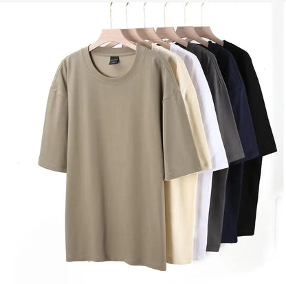 Women Solid color short sleeved loose t-shirt 4 6 8