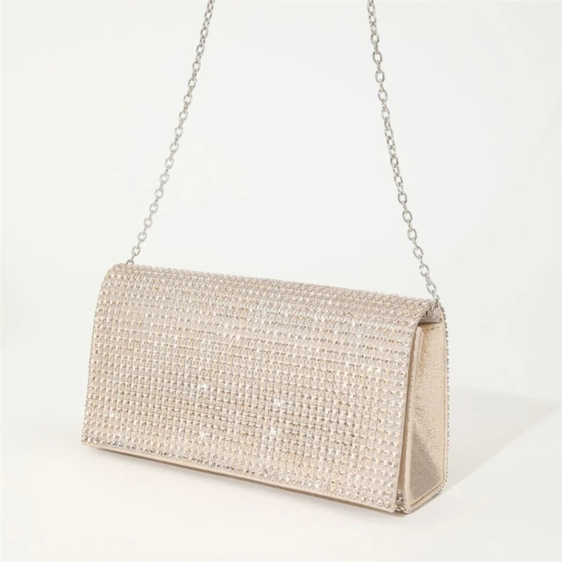 Women Sparkling Shoulder Envelope Handbags Clutch Purse Evening Bag Formal Party Clutch Bags Wedding Party Bridal Purse