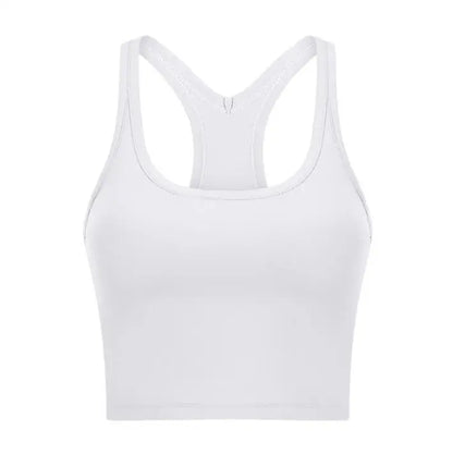 Women Sporty Bra Crop Top Fixed Cup Fitness Vest Gym Push Up Sports Top Running Workout Underwear Top