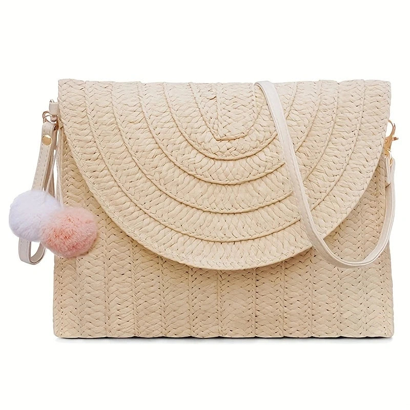 Women Summer Beach Straw bag Woven Handbags Weave Tote Bag Female Bohemian Rattan Shoulder Bags for Women Travel Shopping Bags