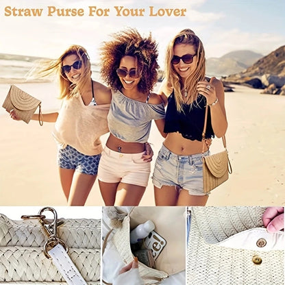 Women Summer Beach Straw bag Woven Handbags Weave Tote Bag Female Bohemian Rattan Shoulder Bags for Women Travel Shopping Bags