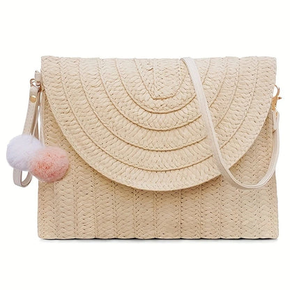 Women Summer Beach Straw bag Woven Handbags Weave Tote Bag Female Bohemian Rattan Shoulder Bags for Women Travel Shopping Bags