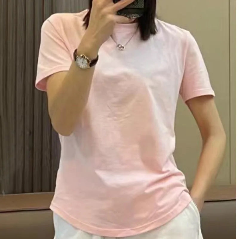 Women Summer Simple Style High Quality  T-shirt fashion Street Casual Shirt
