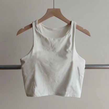 Women Tank Tops Crop Vest Bra Solid Korean Female Women Tops
