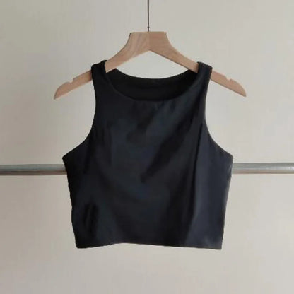 Women Tank Tops Crop Vest Bra Solid Korean Female Women Tops