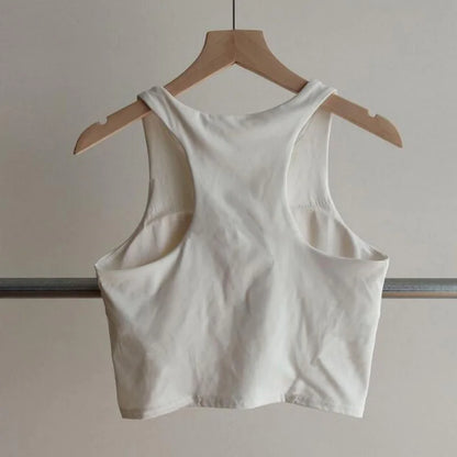 Women Tank Tops Crop Vest Bra Solid Korean Female Women Tops