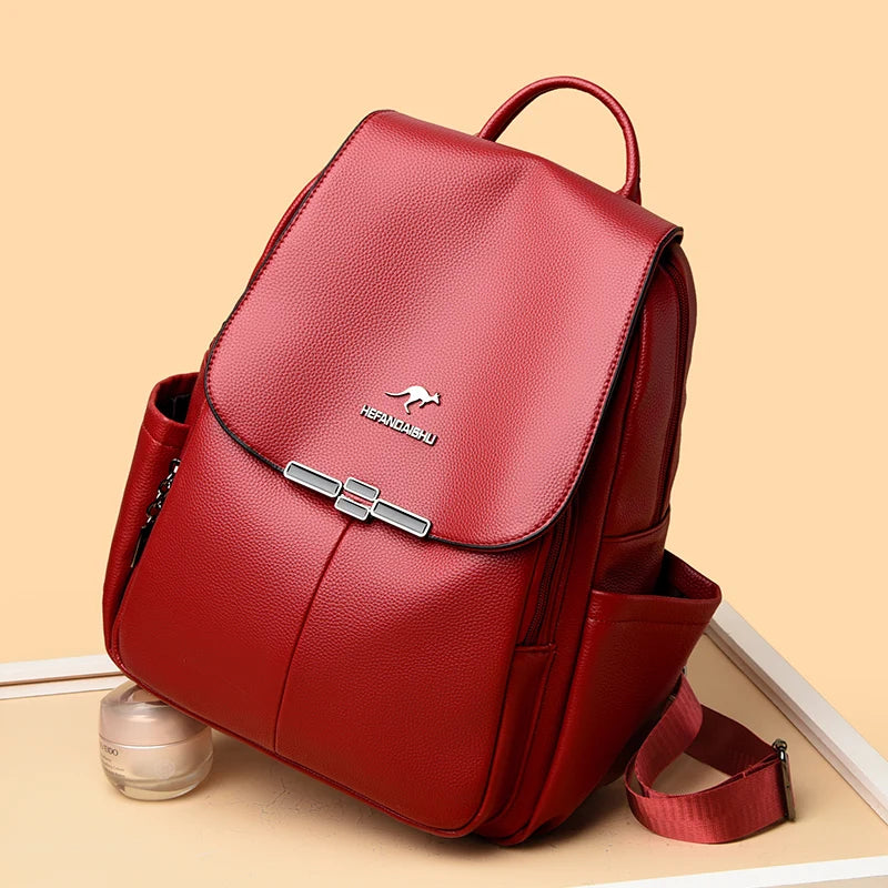 Women Teenage Girl Schoolbag Knapsack Fashion Pu Leather Backpack High Quality Female Backpack Travel Mochila Sac A Dos Bookbag