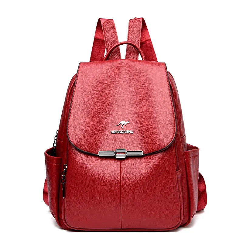 Women Teenage Girl Schoolbag Knapsack Fashion Pu Leather Backpack High Quality Female Backpack Travel Mochila Sac A Dos Bookbag
