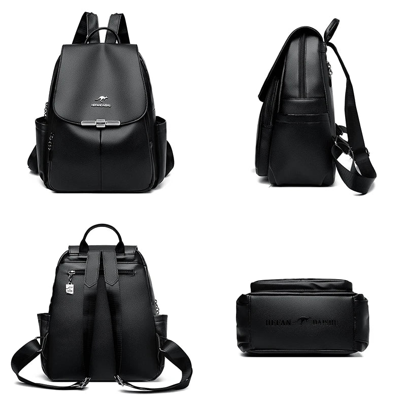 Women Teenage Girl Schoolbag Knapsack Fashion Pu Leather Backpack High Quality Female Backpack Travel Mochila Sac A Dos Bookbag