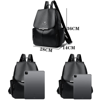 Women Teenage Girl Schoolbag Knapsack Fashion Pu Leather Backpack High Quality Female Backpack Travel Mochila Sac A Dos Bookbag