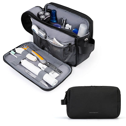 Women Toiletry Bag for Men BAGSMART Pink Water-resistant Dopp Kit for Travel Lightweight Shaving Bag Fits Full Sized Toiletries