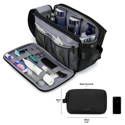 Women Toiletry Bag for Men BAGSMART Pink Water-resistant Dopp Kit for Travel Lightweight Shaving Bag Fits Full Sized Toiletries
