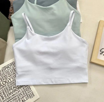 Women Top Blouse Solid Crop Tank Sleeveless Camis Vest