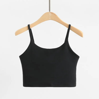 Women Top Blouse Solid Crop Tank Sleeveless Camis Vest