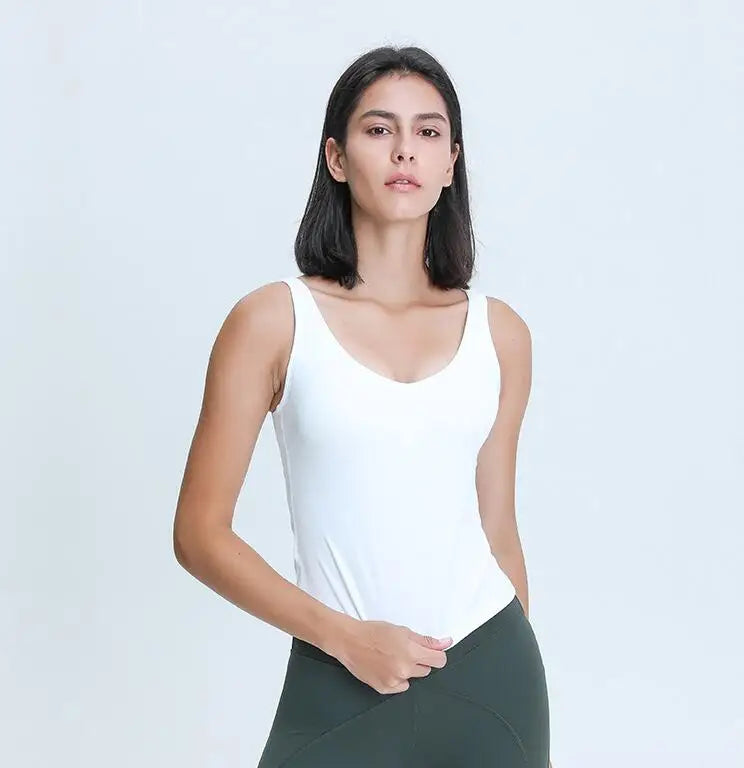 Women Tops Sleeveless Shirt Tops Solid Color Strap Skinny Vest Tanks Bra