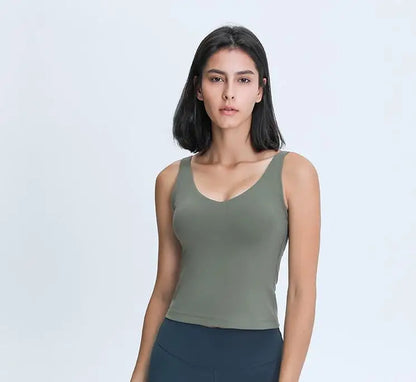 Women Tops Sleeveless Shirt Tops Solid Color Strap Skinny Vest Tanks Bra