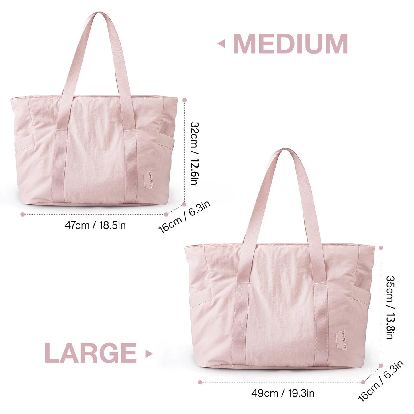 Women Tote Bag Large Capacity BAGSMART Shoulder Bag Crossbody bag Handle Handbag Casual Women Handbag Big Shopper Bag