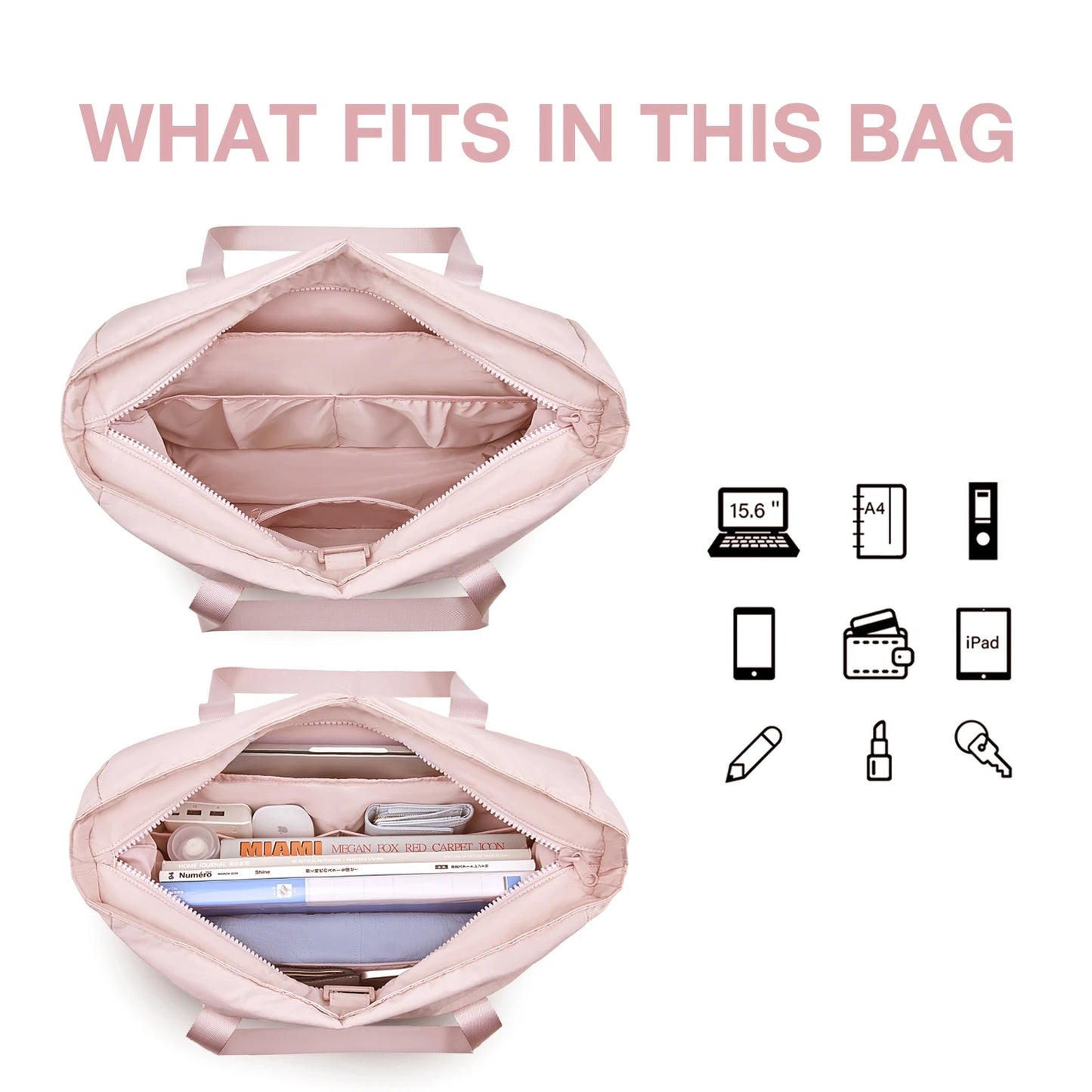 Women Tote Bag Large Capacity BAGSMART Shoulder Bag Crossbody bag Handle Handbag Casual Women Handbag Big Shopper Bag