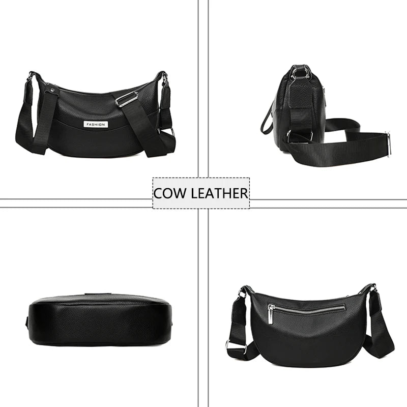 Women Tote bag Genuine Leather Women's bag High Quality Cowhide Handbag Fashion Women Shoulder bag Designer Female Messenger Bag
