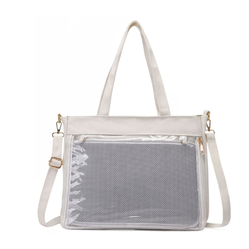 Women Transparent  Bag Japanese Style Handbag Girls Shoulder Bag Ins