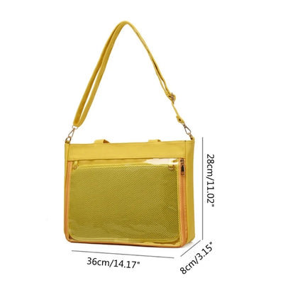 Women Transparent  Bag Japanese Style Handbag Girls Shoulder Bag Ins