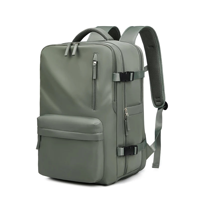 Women Travel Backpack 16 Inch Girl Expanded 35L USB Charging Business Laptop Backpack with Shoe Bag Waterproof Hiking Backpack