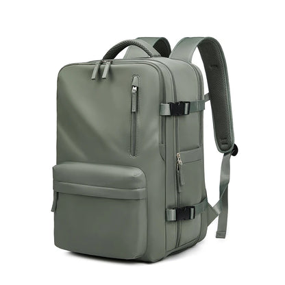 Women Travel Backpack 16 Inch Girl Expanded 35L USB Charging Business Laptop Backpack with Shoe Bag Waterproof Hiking Backpack