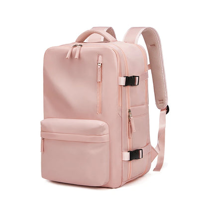 Women Travel Backpack 16 Inch Girl Expanded 35L USB Charging Business Laptop Backpack with Shoe Bag Waterproof Hiking Backpack