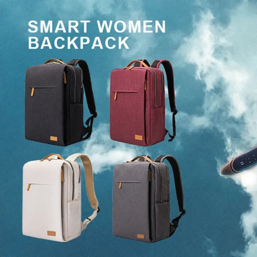Women Travel Backpack Airplane Notebook For Men USB Charging Lightweight Bags Business 15.6 Inch Laptop Multifunctional Backpack