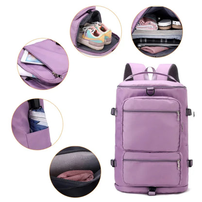 Women Travel Backpack Bag Multi-Function Female Sports Shoulder Bags Waterproof Zipper For Woman Luggage Lightweight Bagpacks