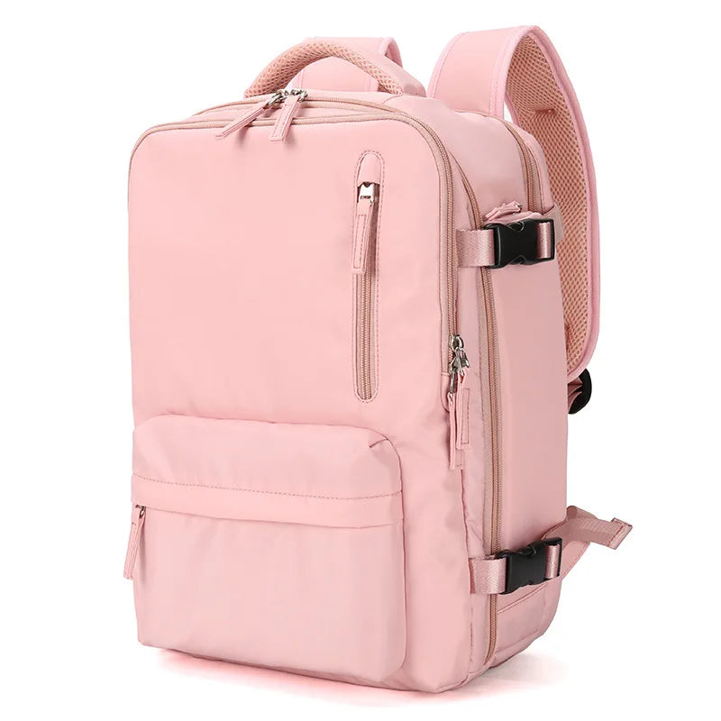 Women Travel Backpack Multifunction 15.6 Inch Laptop Bag Teenage School Bag Independent Shoe Pocket Business Outdoor Backpack