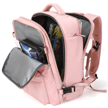 Women Travel Backpack Multifunction 15.6 Inch Laptop Bag Teenage School Bag Independent Shoe Pocket Business Outdoor Backpack