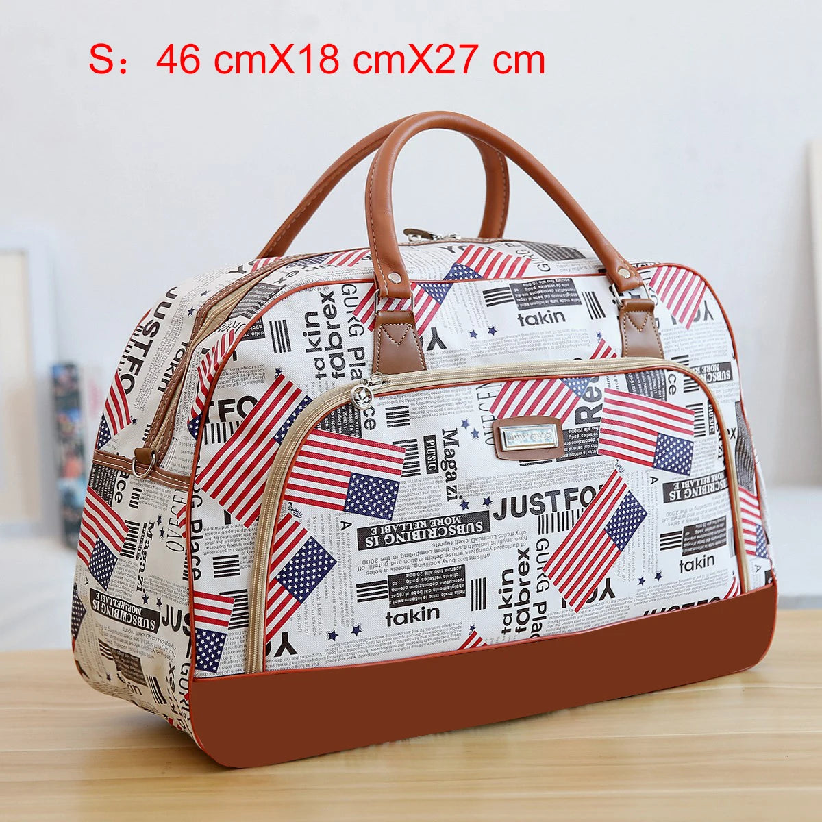 Women Travel Bags 2022 Fashion PU Leather Large Capacity Waterproof Print Luggage Duffle Bag Men Casual Travelling Weekend Bags