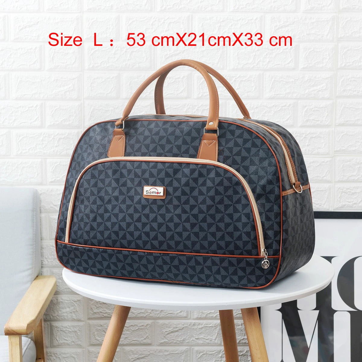 Women Travel Bags 2022 Fashion PU Leather Large Capacity Waterproof Print Luggage Duffle Bag Men Casual Travelling Weekend Bags