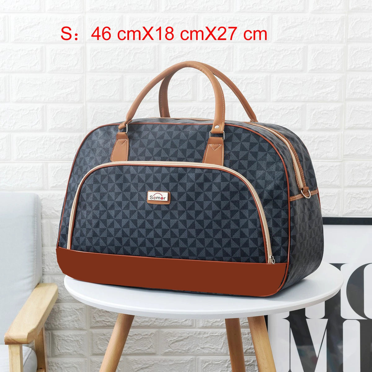 Women Travel Bags 2022 Fashion PU Leather Large Capacity Waterproof Print Luggage Duffle Bag Men Casual Travelling Weekend Bags