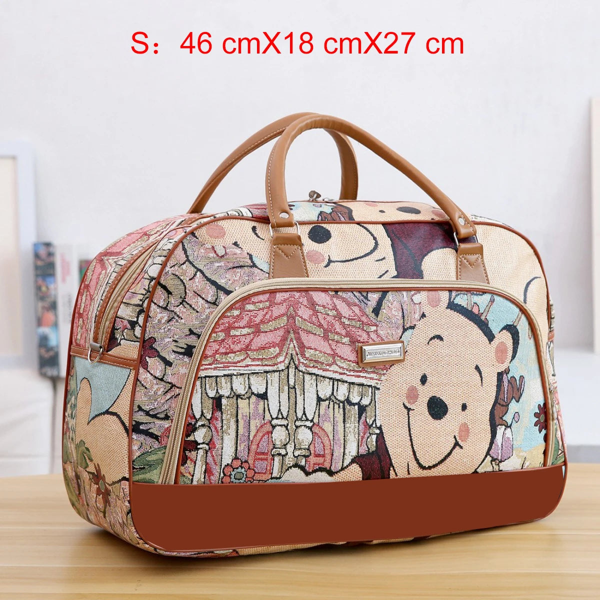 Women Travel Bags 2022 Fashion PU Leather Large Capacity Waterproof Print Luggage Duffle Bag Men Casual Travelling Weekend Bags