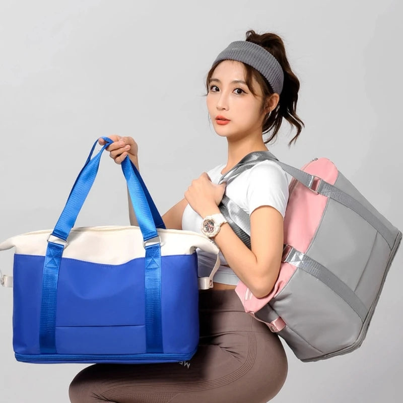 Women Travel Duffel Bag Large Expandable Weekender Carry-on Tote Gym Workout Bag Overnight Bag Mommy Hospital Bag